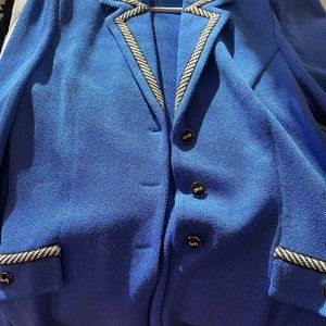 St John Knit Royal Blue Blazer